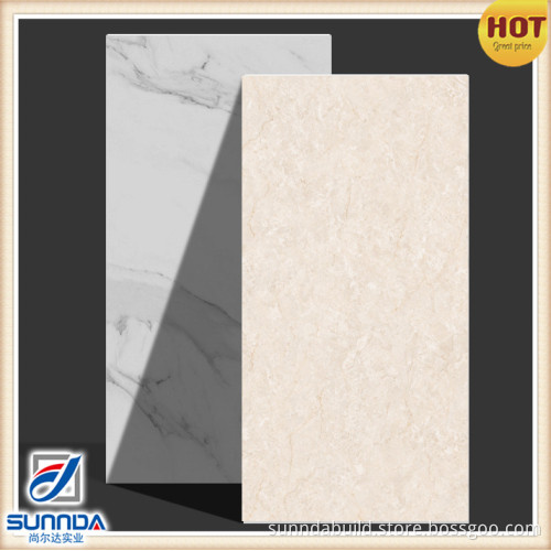 philippine hot selling inkjet printing beige cream polished marble glazed porcelain floor tiles